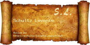 Schultz Levente névjegykártya