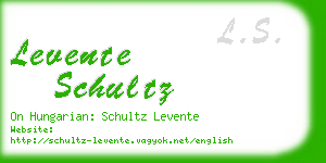 levente schultz business card